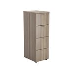 Ff Jemini Grey Oak 4 Drawer File Cabinet
