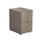 Ff Jemini Grey Oak 2 Drawer File Cabinet