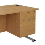 Ff Jemini Beech 2 Drawer Fixed Ped