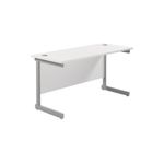 Ff Jemini 1200 Rect Desk White/Slv