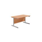 Ff Jemini 1200 Rect Desk Beech/Slv