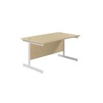 Ff Jemini 1400 Rect Desk Maple/White