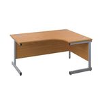 First Radial RH Desk 1800 N/Oak/Slv