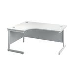 Ff First 1800 Lh Rad Desk Wht/Wht