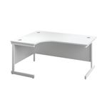 Ff First 1800 Lh Rad Desk Wht/Wht