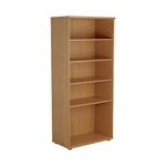 First 4 Shelf Wooden Bookcase N/Oak