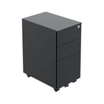 Jemini Slimline Pedestal Steel Black