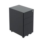 Jemini Slimline Pedestal Steel Black