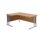 Jemini Rdl LH Cantilever Desk N/Oak