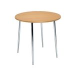 Ff Arista Bch Chrome Round Bistro Table