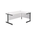 Jemini Rdl Rh Desk 1600X1200 Wht/Blk