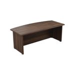 Avior Bow Front Exec Desk Dk/Walnut