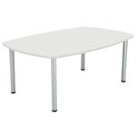 Jemini Boardroom Table Pole Leg Wht