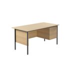 Ff Jemini Oak 1500Mm 4 Leg Desk 2D Ped