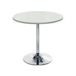Ff Arista Wht Small Bistro Trumpet Table