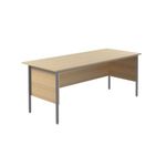 Ff Jemini F Oak 1800Mm 4Leg Desk