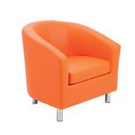 Jemini Tub PU Armchair Orange