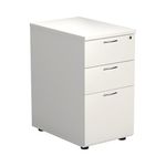 First 3 Drw Desk High White