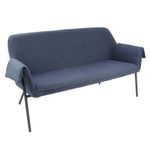 Liana two seater sofa black metal frame