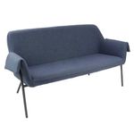 Liana Two Seater Sofa Black Metal Frame