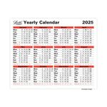 Letts Yearly Calendar 2025