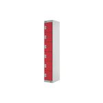 Six Comp Express Std Locker Red