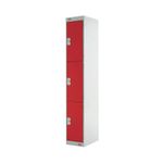 Three Comp Express Std Locker Red