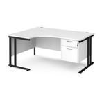 Maestro 25 Cant Lh Erg Desk 2 Drawer Ped