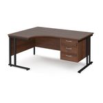 Maestro 25 Cant Lh Erg Desk 3 Drawer Ped