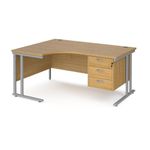 Maestro 25 Cant Lh Erg Desk 3 Drawer Ped