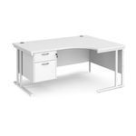 Maestro 25 cant rh erg desk 2 drawer ped