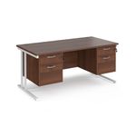 Maestro 25 cant 800mm deep desk 2x2d ped
