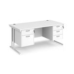 Maestro25 Wh Cl 1600 2&3 Drw Ped - White