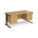 Maestro 25 Cant 800Mm Deep Desk 2X3D Ped