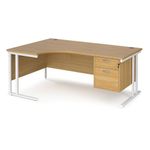 Maestro 25 Cant Lh Erg Desk 2 Drawer Ped