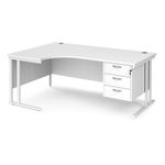 Maestro 25 Cant Lh Erg Desk 3 Drawer Ped