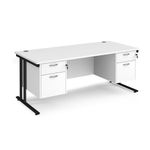 Maestro 25 Cant 800Mm Deep Desk 2X2D Ped