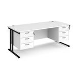 Maestro 25 Cant 800Mm Deep Desk 2X3D Ped