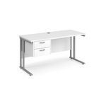 Maestro 25 Cant 600Mm Desk 2 Drawer Ped