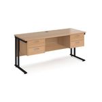 Maestro 25 Cant 600Mm Deep Desk 2X2D Ped