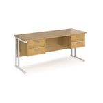 Maestro 25 Cant 600Mm Deep Desk 2X2D Ped