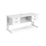 Maestro 25 Cant 600Mm Deep Desk 2X2D Ped