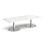 Monza rect coffee table flat round bases