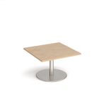 Monza square coffee table round base