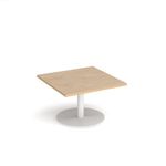 Monza square coffee table round base