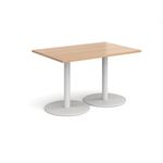 Monza rect dining table flat round bases