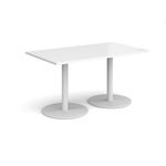 Monza Rect Dining Table Flat Round Bases