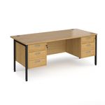 Maestro 25 H-Frame 800Mm Desk 2X3D Ped