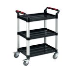 Barton 3Shelf Plastic Trolley Whtt3Ss