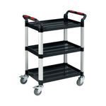 Barton 3Shelf Plastic Trolley Whtt3Ss